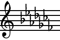 C Flat Major Key Signature